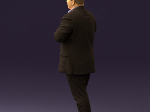 man in dark gray suit 0568 3D Model