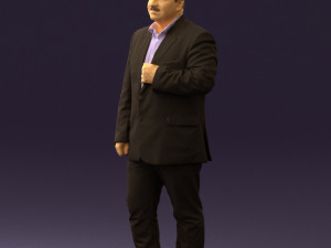 man in dark gray suit 0568 3D Model