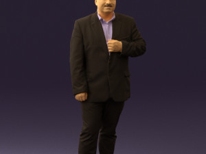 man in dark gray suit 0568 3D Model