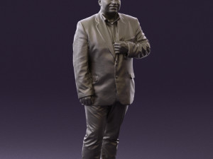 man in dark gray suit 0568 3D Model