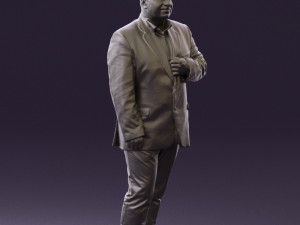 man in dark gray suit 0568 3D Model
