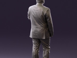 man in dark gray suit 0568 3D Model