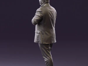 man in dark gray suit 0568 3D Model