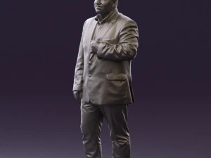 man in dark gray suit 0568 3D Model