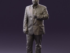 man in dark gray suit 0568 3D Model