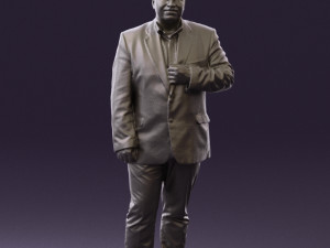man in dark gray suit 0568 3D Model