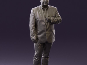 man in dark gray suit 0568 3D Model