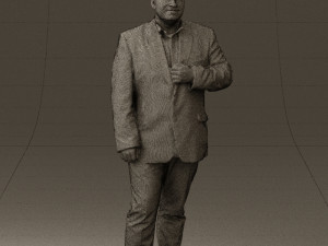 man in dark gray suit 0568 3D Model