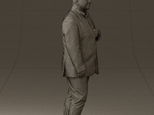 man in dark gray suit 0568 3D Model