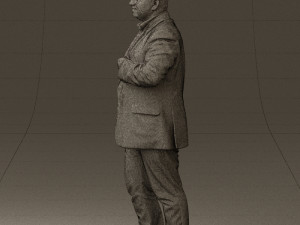 man in dark gray suit 0568 3D Model