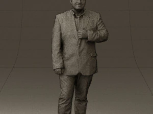 man in dark gray suit 0568 3D Model