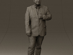 man in dark gray suit 0568 3D Model