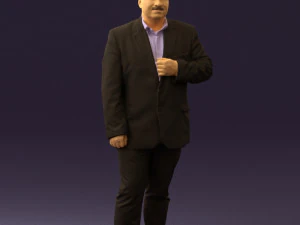 穿深灰色西装的男人 0568 3D 打印准备就绪 3D 打印模型