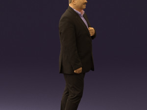 man in dark gray suit 0568 3d print ready 3D Print Model