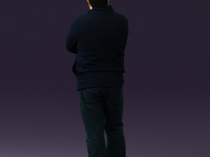 man in dark blue jacket 0579 Modello 3D