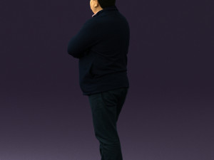 man in dark blue jacket 0579 Modello 3D