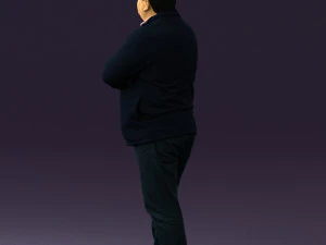 man in dark blue jacket 0579 3D Model