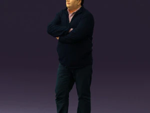 man in dark blue jacket 0579 3D Model