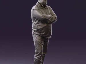 man in dark blue jacket 0579 3D Model