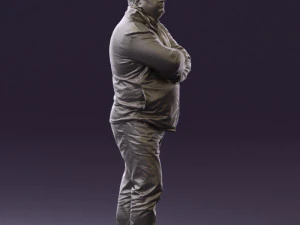 man in dark blue jacket 0579 3D Model