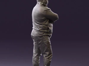 man in dark blue jacket 0579 3D Model