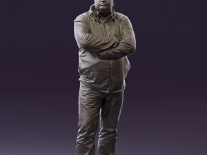man in dark blue jacket 0579 3D Model