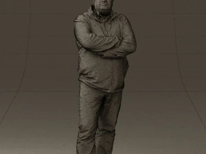 man in dark blue jacket 0579 3D Model