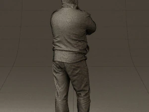 man in dark blue jacket 0579 3D Model