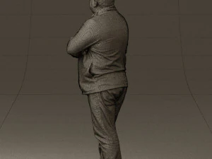 man in dark blue jacket 0579 3D Model