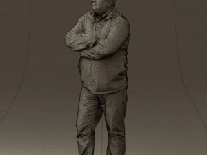 man in dark blue jacket 0579 3D Model