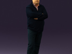 man in dark blue jacket 0579 3d print ready Modèles 3D en vedette