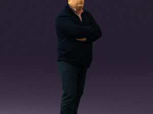 man in dark blue jacket 0579 3d print ready Modèles 3D en vedette