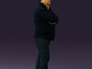 man in dark blue jacket 0579 3d print ready Modèles 3D en vedette