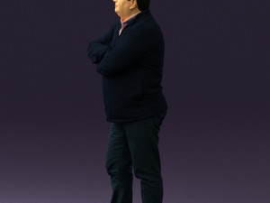 man in dark blue jacket 0579 3d print ready Modèles 3D en vedette