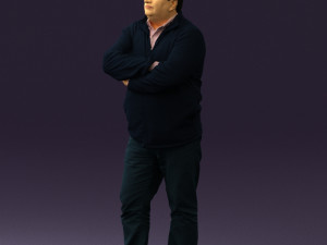man in dark blue jacket 0579 3d print ready Modèles 3D en vedette