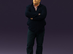 man in dark blue jacket 0579 3d print ready Modèles 3D en vedette