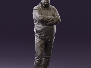 man in dark blue jacket 0579 3d print ready Modèles 3D en vedette