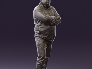 man in dark blue jacket 0579 3d print ready Modèles 3D en vedette