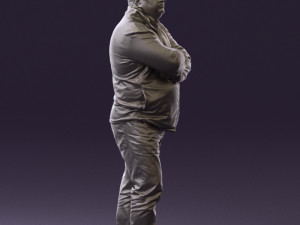 man in dark blue jacket 0579 3d print ready Modèles 3D en vedette