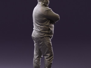 man in dark blue jacket 0579 3d print ready Modèles 3D en vedette