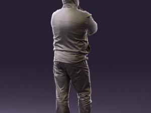 man in dark blue jacket 0579 3d print ready Modèles 3D en vedette