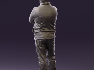 man in dark blue jacket 0579 3d print ready Modèles 3D en vedette