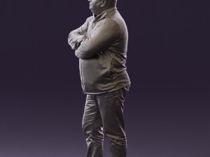 man in dark blue jacket 0579 3d print ready Modèles 3D en vedette