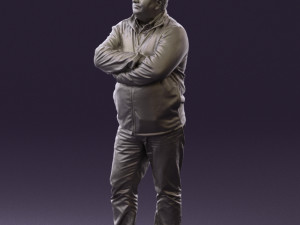 man in dark blue jacket 0579 3d print ready Modèles 3D en vedette