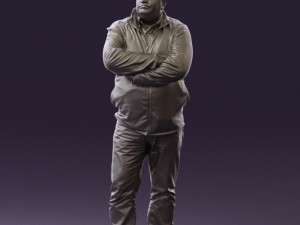 man in dark blue jacket 0579 3d print ready Modèles 3D en vedette