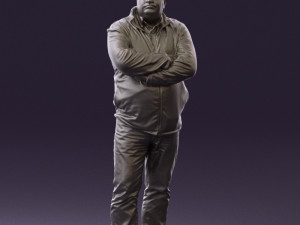 man in dark blue jacket 0579 3d print ready Modèles 3D en vedette