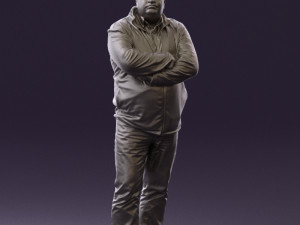man in dark blue jacket 0579 3d print ready Modèles 3D en vedette