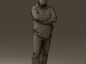 man in dark blue jacket 0579 3d print ready Modèles 3D en vedette