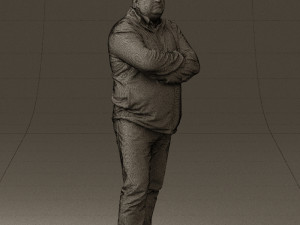 man in dark blue jacket 0579 3d print ready Modèles 3D en vedette