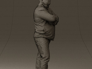 man in dark blue jacket 0579 3d print ready Modèles 3D en vedette